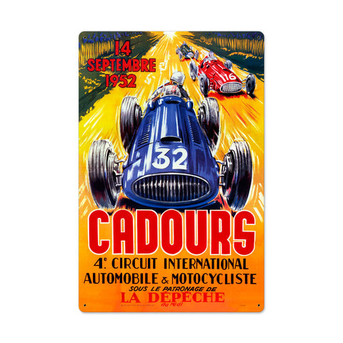 Cadours Circut Metal Sign Wall Decor 16 x 24