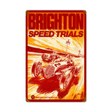 Brighton Speed Trials Metal Sign Wall Decor 16 x 24