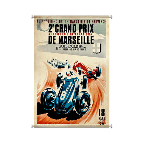 Marseille Grand Prix Metal Sign Wall Decor 25 x 36