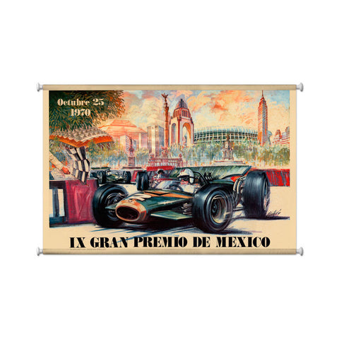Mexico 1970 Metal Sign Wall Decor 25 x 36