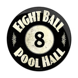 8 Ball Pool Hall Metal Sign Wall Decor 14 x 14
