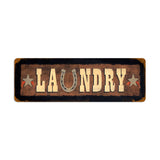 Laundry Metal Sign Wall Decor 24 x 8