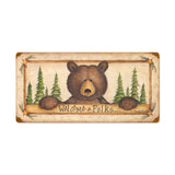 Welcome Folks Metal Sign Wall Decor 24 x 8