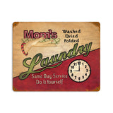 Mom's Laundry Metal Sign Wall Decor 14 x 11