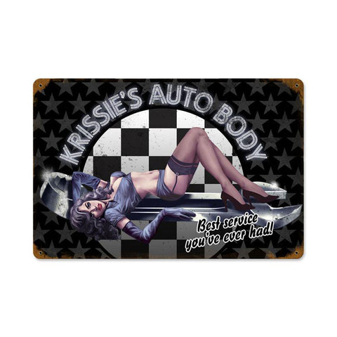 Krissies Auto Metal Sign Wall Decor 12 x 18