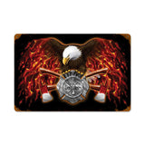 American Firefighter Metal Sign Wall Decor 12 x 18