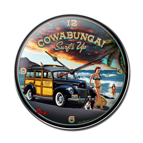Cowabunga Metal Sign Wall Decor 14 x 14