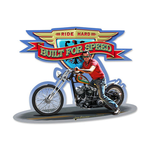 Ride Hard Metal Sign Wall Decor 17 x 13