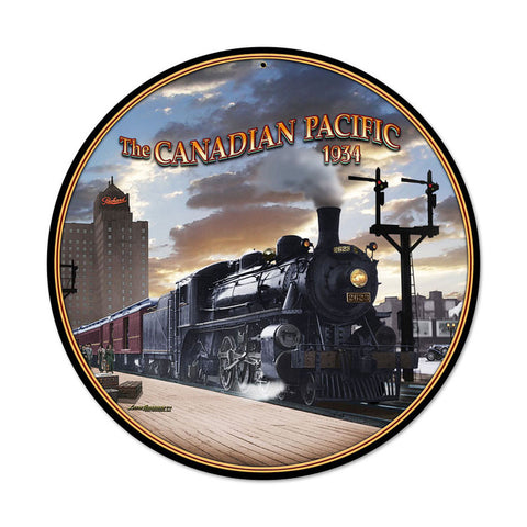 Canadian Pacific Metal Sign Wall Decor 14 x 14