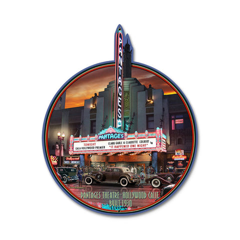 Pantages Theater Metal Sign Wall Decor 12 x 15