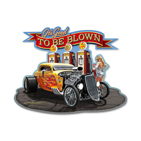 Blown Metal Sign Wall Decor 18 x 14
