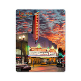 Hollywood Theatre Metal Sign Wall Decor 12 x 15