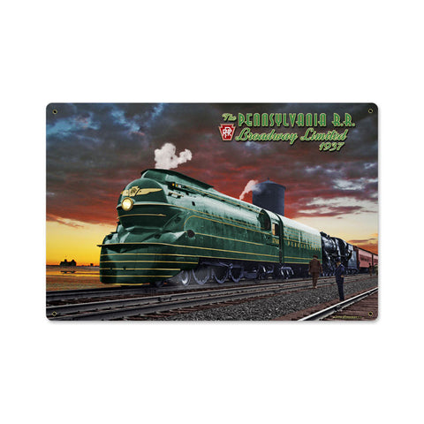 Pennsylvania Rail Road Metal Sign Wall Decor 18 x 12