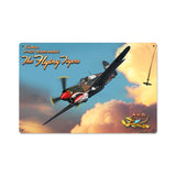Flying Tiger Metal Sign Wall Decor 18 x 12
