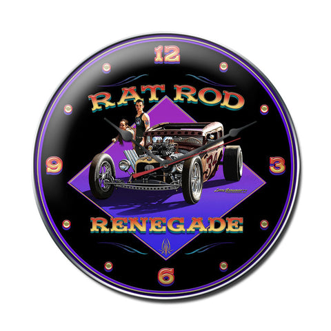 Rat Rod Renegade Metal Sign Wall Decor 14 x 14