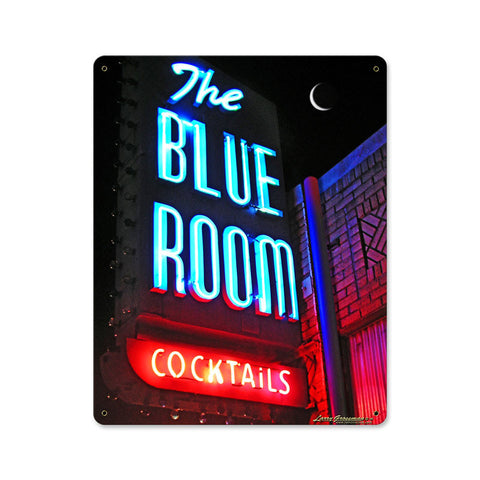 Blue Room Metal Sign Wall Decor 12 x 15