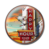 Happy Hour Metal Sign Wall Decor 14 x 14