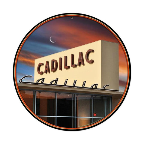 Cadillac Metal Sign Wall Decor 14 x 14