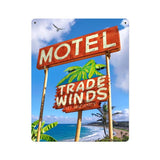 Trade Winds Motel Metal Sign Wall Decor 12 x 15