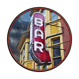 Bar Round Metal Sign Wall Decor 14 x 14