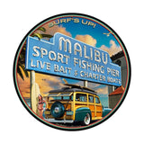 Malibu Pier Metal Sign Wall Decor 28 x 28