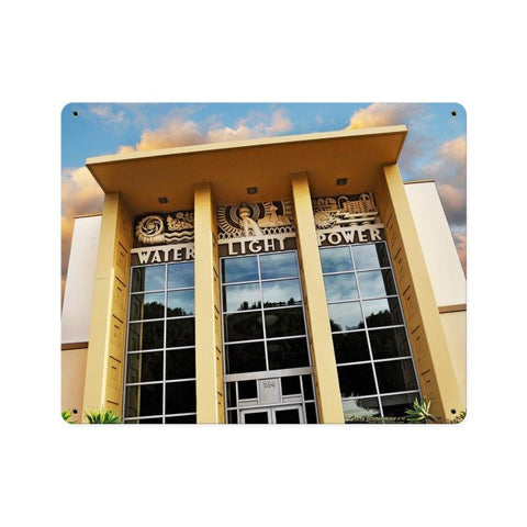 Water Light Power Metal Sign Wall Decor 15 x 12