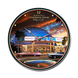 Cinerama Dome Clock Metal Sign Wall Decor 14 x 14