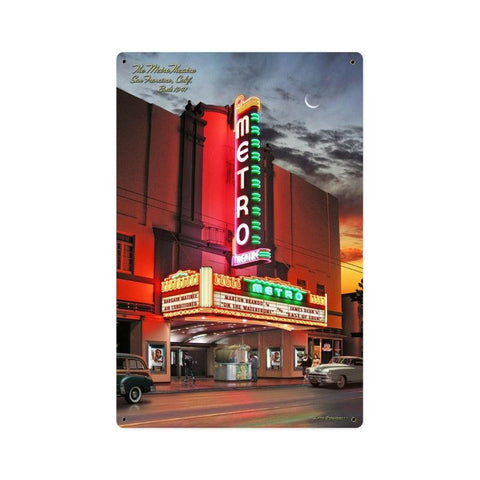 Metro Theatre Metal Sign Wall Decor 12 x 18