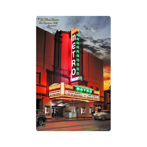 Metro Theatre Metal Sign Wall Decor 24 x 36