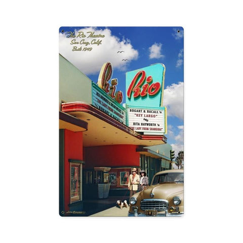 Rio Theatre Metal Sign Wall Decor 12 x 18