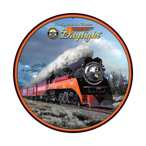 Daylight Winter Train Sign Metal Sign Wall Decor 14 x 14