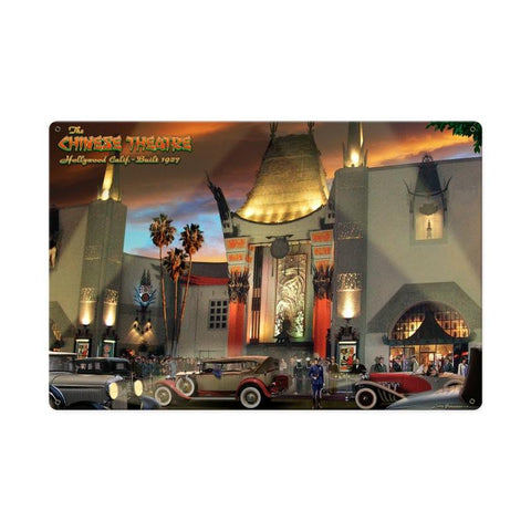 Chinese Theatre Metal Sign Wall Decor 36 x 24