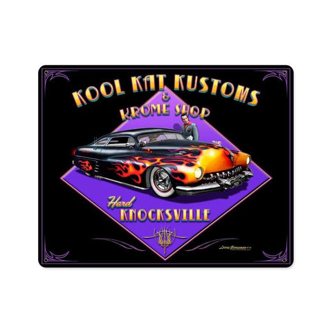 Kool Kat Kustoms Metal Sign Wall Decor 15 x 12
