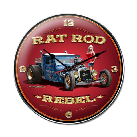 Rat Rod Rebel Metal Sign Wall Decor 14 x 14