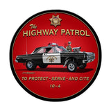 Highway Patrol Metal Sign Wall Decor 14 x 14