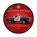 Highway Patrol Metal Sign Wall Decor 28 x 28
