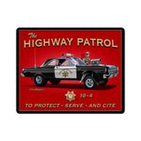 Highway Patrol Metal Sign Wall Decor 15 x 12