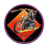 Hell On Wheels Metal Sign Wall Decor 14 x 14
