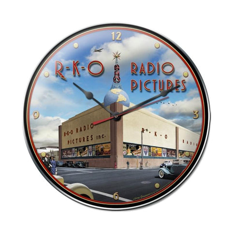 RKO Studios Clock Metal Sign Wall Decor 14 x 14