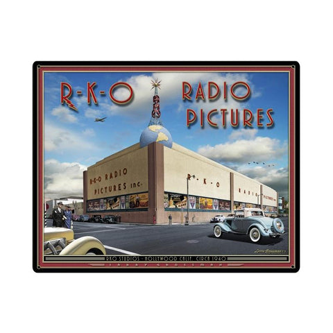 RKO Studios Metal Sign Wall Decor 30 x 24