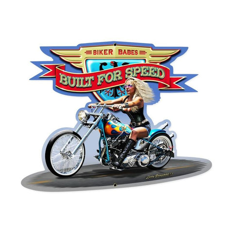 Built For Speed Metal Sign Wall Decor 28 x 21