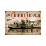 China Clipper Metal Sign Wall Decor 18 x 12