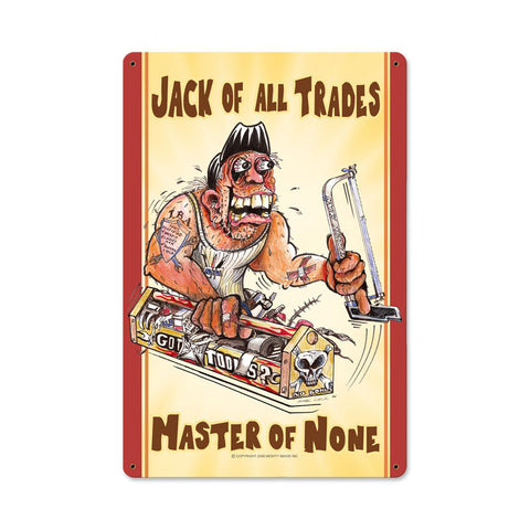 Jack of all Trades Metal Sign Wall Decor 12 x 18