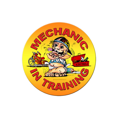 Mechanic in Training Metal Sign Wall Decor 14 x 14
