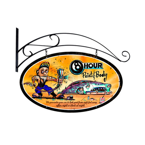 8 Hour Paint Metal Sign Wall Decor 24 x 24