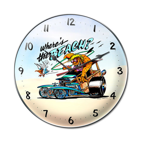 Wheres The Beach Metal Sign Wall Decor 14 x 14