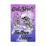 Skeleton Tattoo Metal Sign Wall Decor 16 x 24