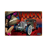 Rat Rod Voodoo Metal Sign Wall Decor 18 x 12