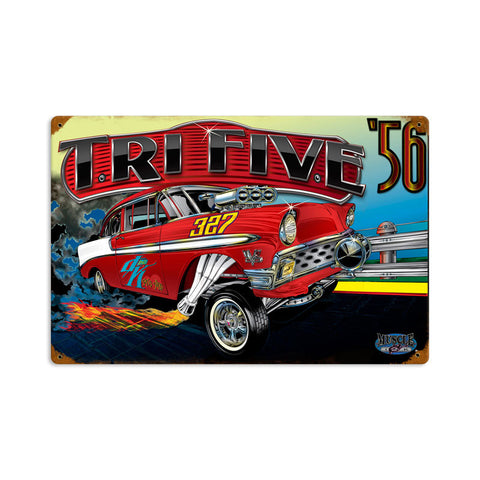 Chevy Trifive Metal Sign Wall Decor 12 x 18