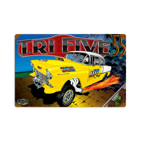 Chevy Trifive Metal Sign Wall Decor 12 x 18